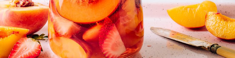 Peach and Strawberry Rose Sangria